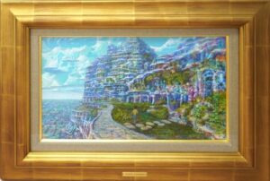 井上直久の屋上庭園（油彩）の作品写真